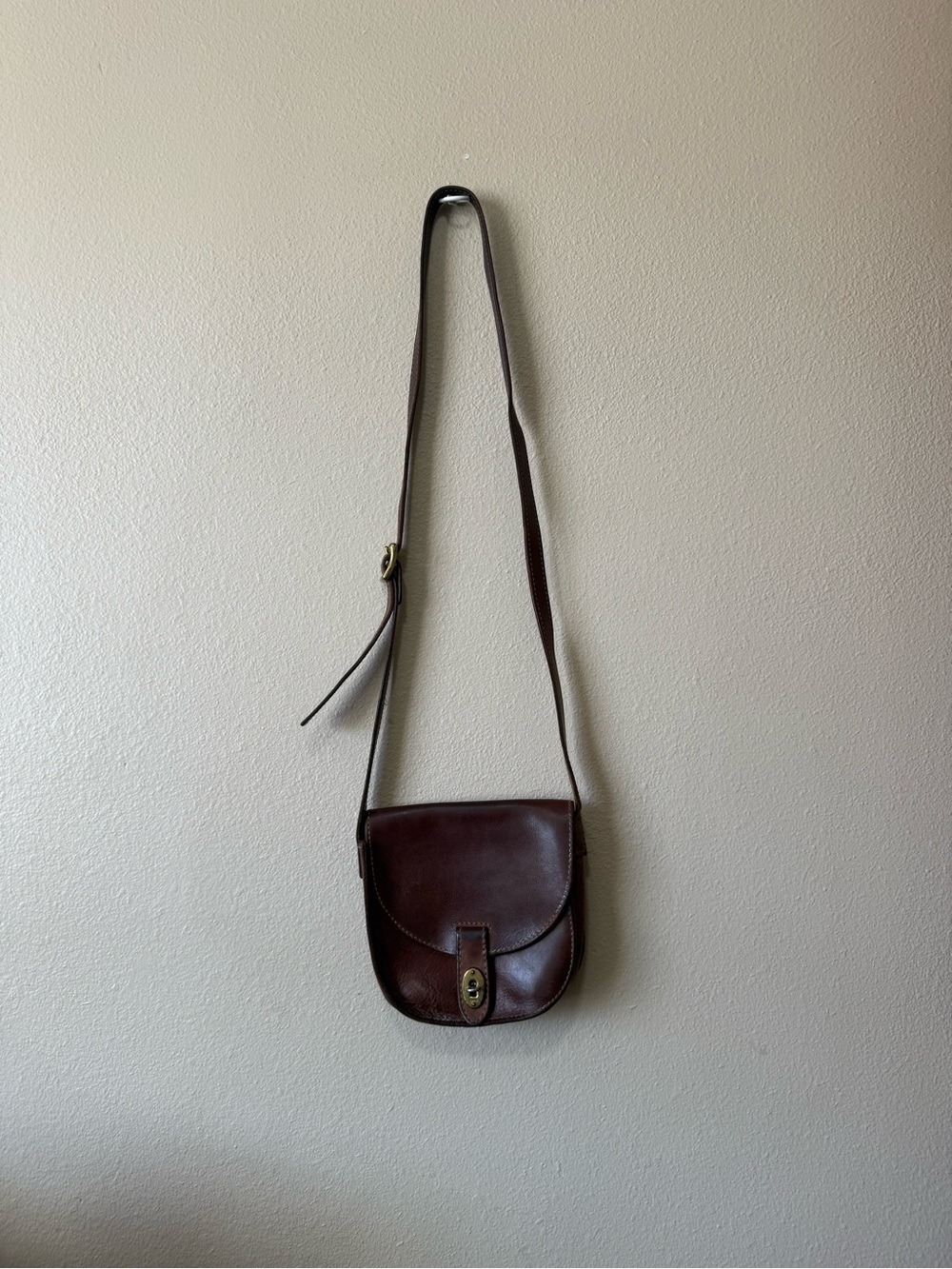 Fossil Leather Crossbody Bag in Brown